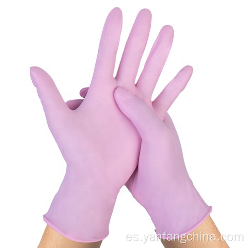 Guantes de examen de nitrilo de servicio pesado médico desechable